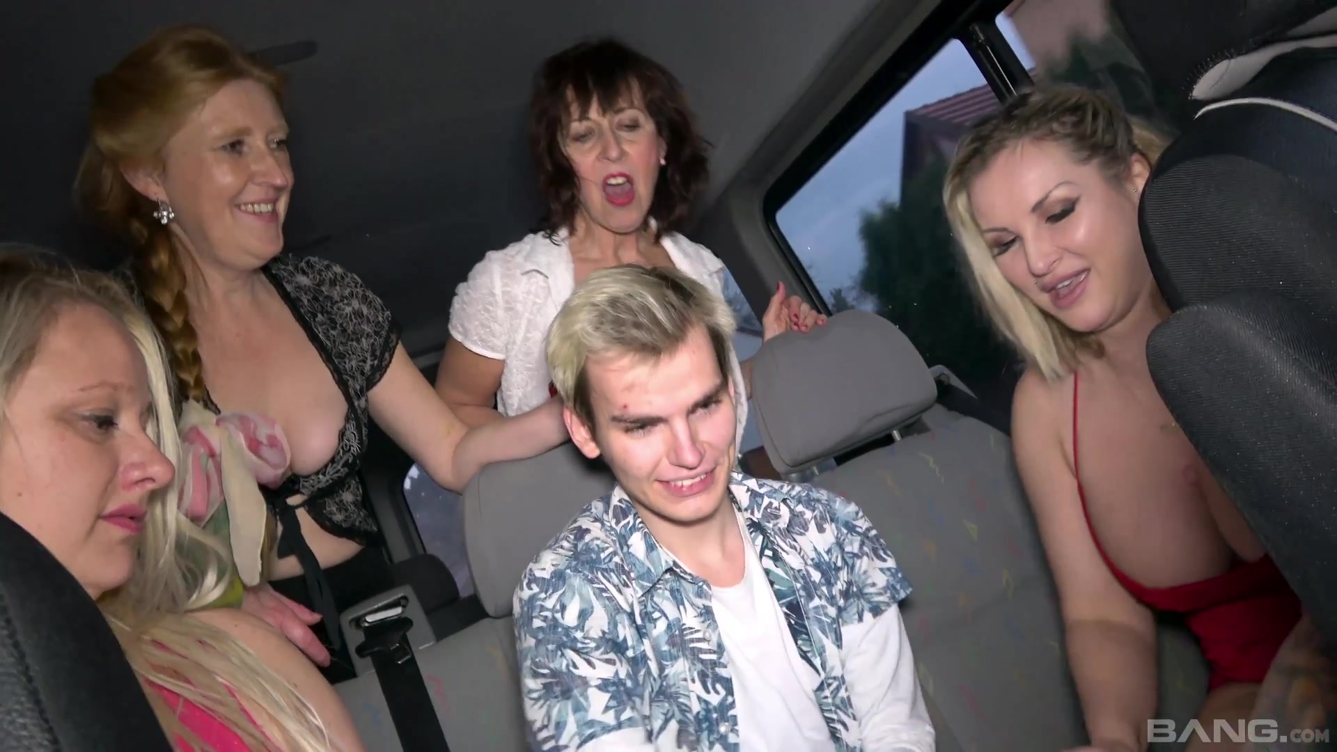 Nude bang bus orgy for a bunch of mature ladies on fire - Hell Porno